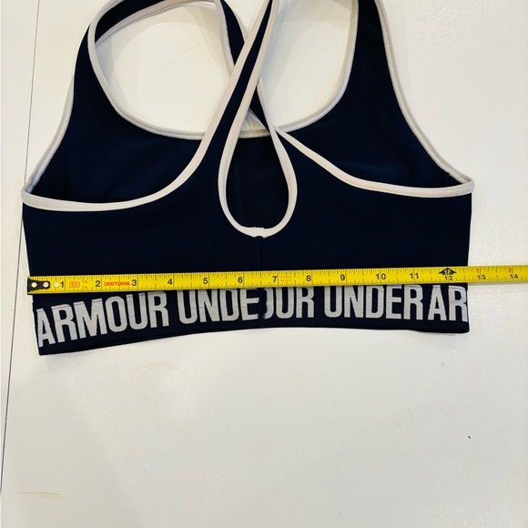 Under Armour Navy and White Sports Bra size Medium - Picture 4 of 6